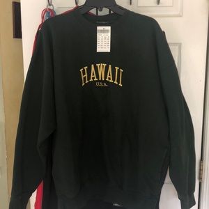 brandy melville erica hawaii green sweatshirt